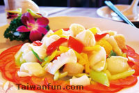 Dish: Fresh Cuttlefish with Scallops