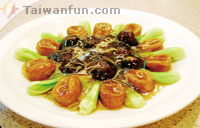 Dish: Abalone with Oyster and Mushrooms